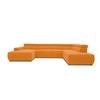 Wohnlandschaft Brandon Kopfteilverstellng Orange - Schwarz/Orange, Design, Textil (175/359/228cm) - MID.YOU