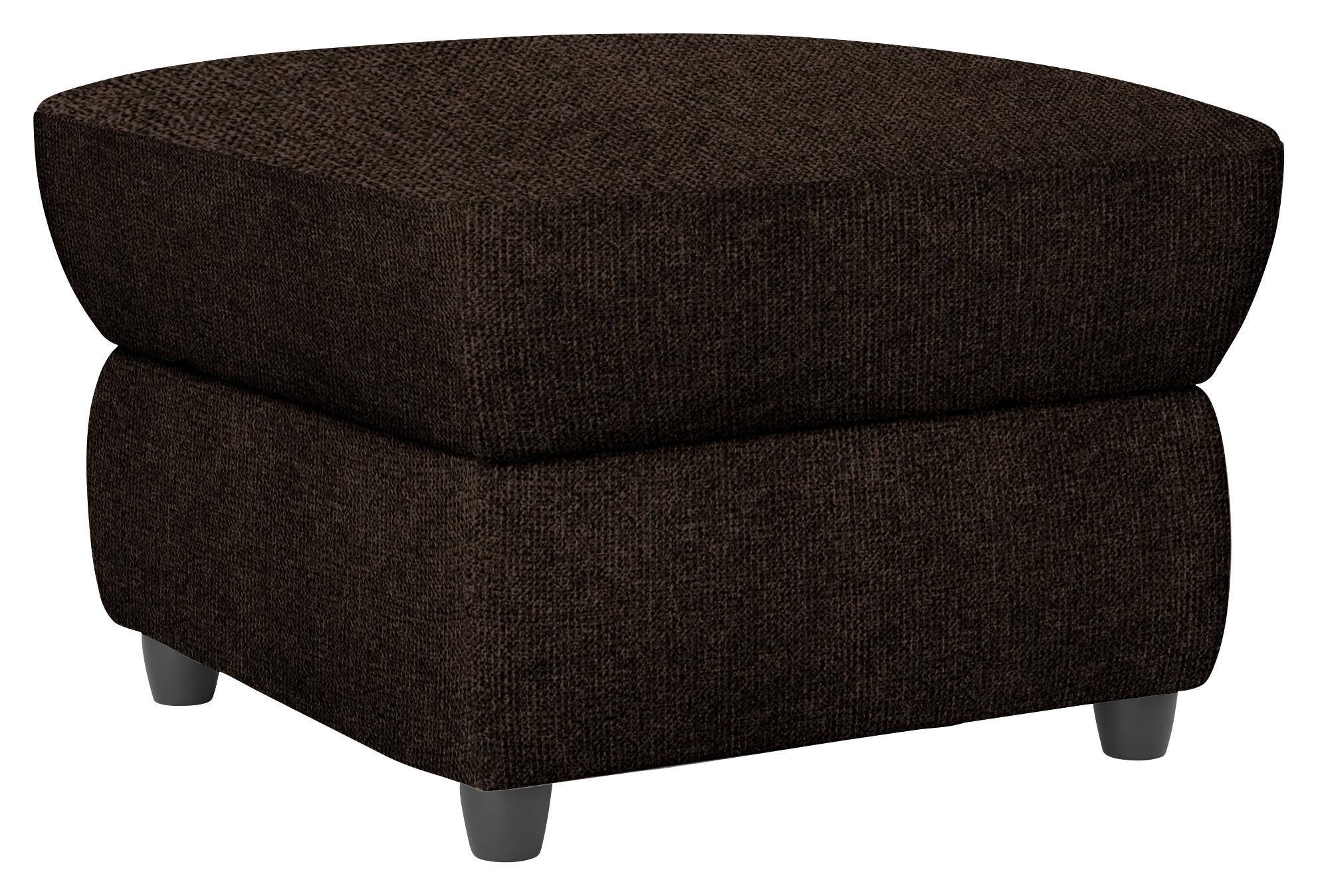 Polsterhocker Boston Braun Chenille - Schwarz/Braun, KONVENTIONELL, Textil (68/45/68cm) - Livetastic