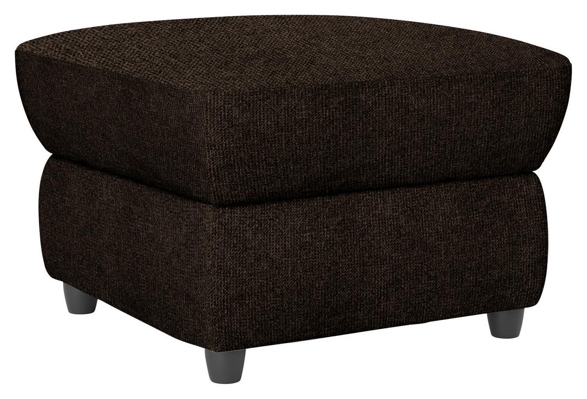 Polsterhocker Boston Braun Chenille - Schwarz/Braun, KONVENTIONELL, Textil (68/45/68cm) - Livetastic
