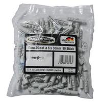 Dübel-set 90 Stk. Ø 06x30 Mm Für Heimwerker - Grau, KONVENTIONELL, Kunststoff (0,6/3cm)
