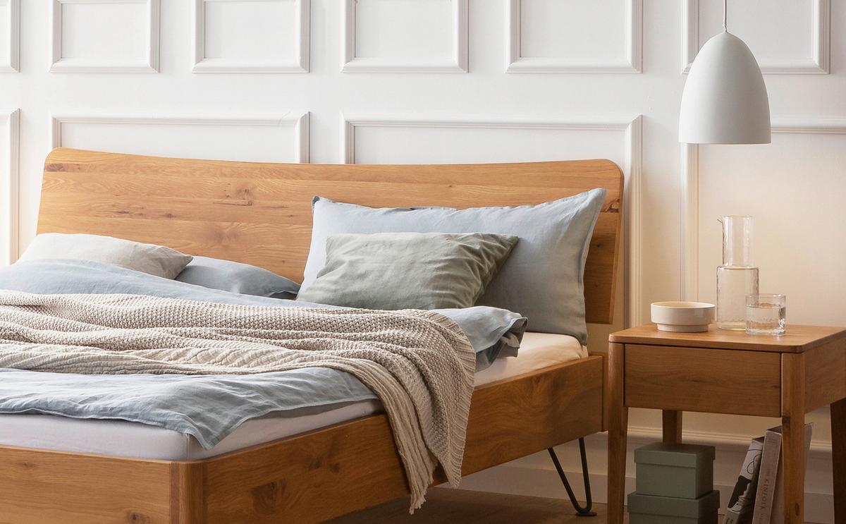 Bett Locarno Wildeiche 140x200 Cm - Wildeiche/Anthrazit, MODERN, Holz (140/200cm) - Hasena