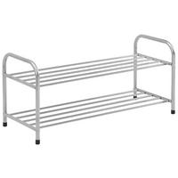 Schuhregal Rogger 2 Ablagen 8 Paar Silber H: 38 cm - Silberfarben, MODERN, Metall (82/38/33cm)