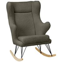 Houpací křeslo Shawn SHAWN - černá/zelená, Romantický / Rustikální, kov/dřevo (76/109/111cm) - Zandiara