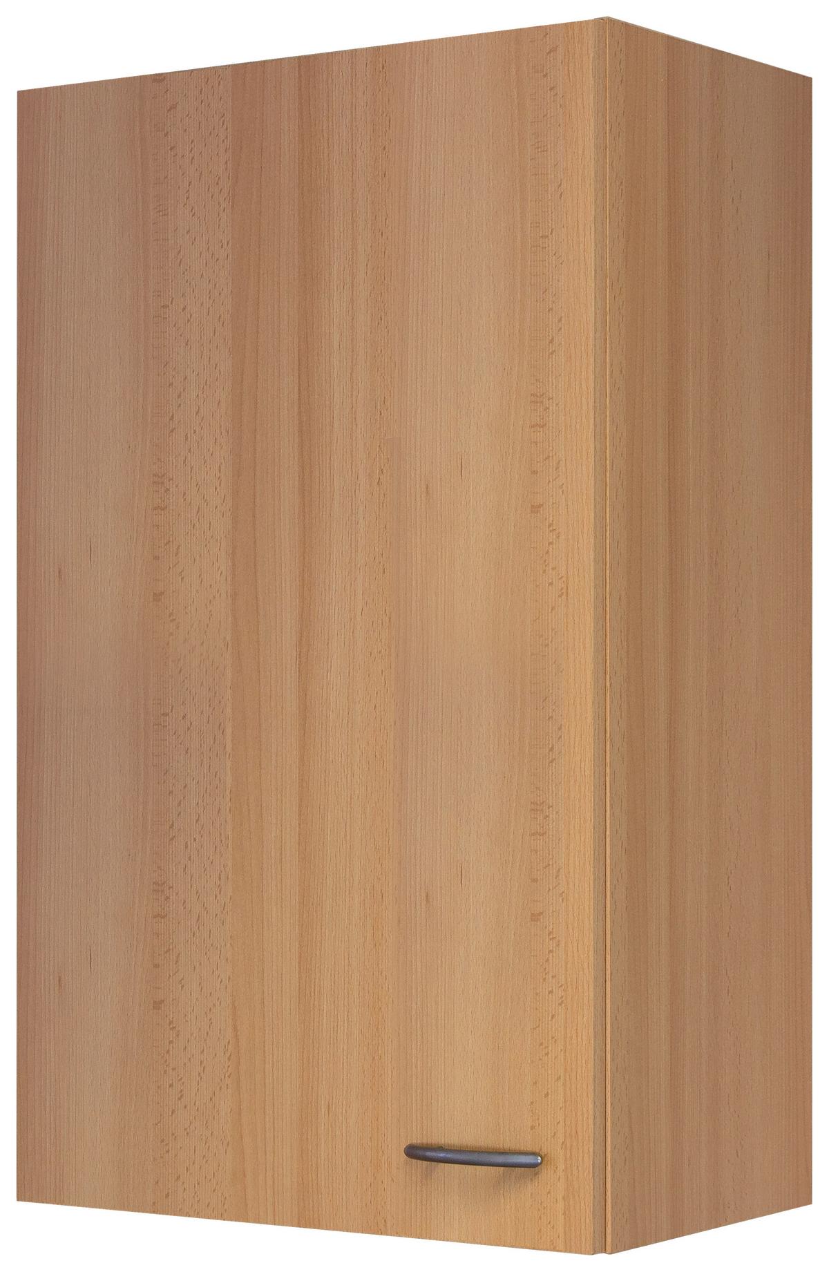 Horná kuchynská skrinka NANO H 50 - farba buka/farba ušľachtilej ocele, Modern, kompozitné drevo/plast (50/89/32cm) - MID.YOU