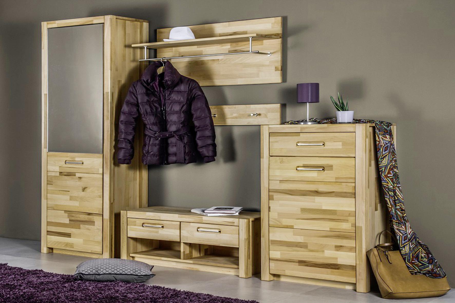 Garderobenbank Buchefarben, B: 100 cm - Buchefarben, KONVENTIONELL, Holz (100/43/40cm) - MID.YOU