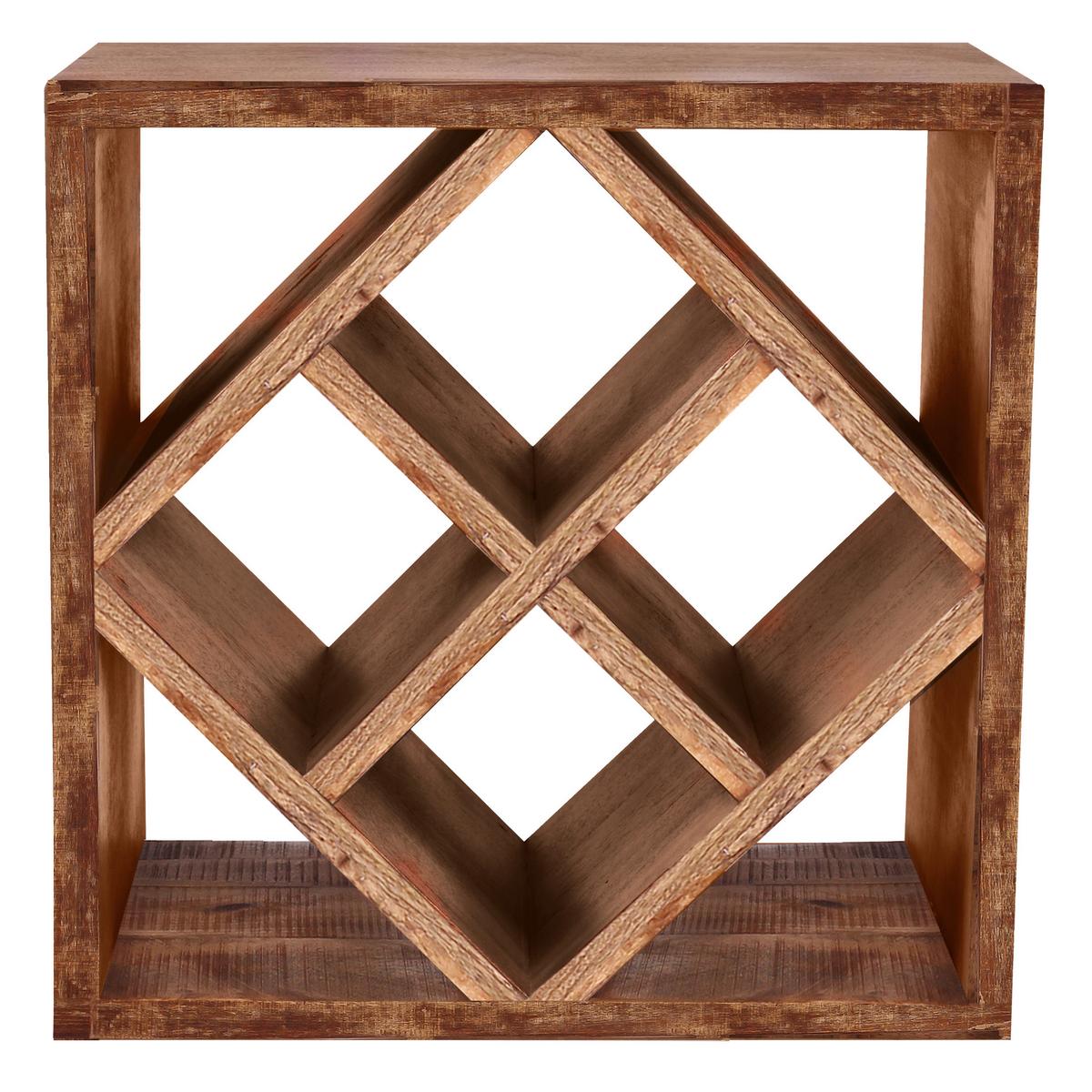 Weinregal Naturfarben B: 40 cm - Naturfarben, Design, Holz (40/40/25cm) - Livetastic