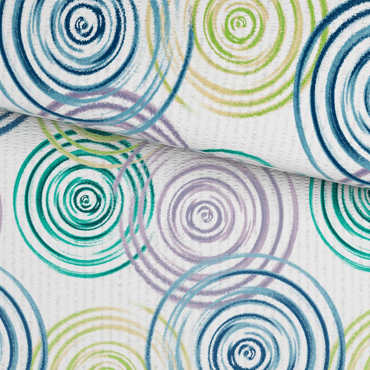 Bettwäsche Tara - Blau/Grün, MODERN, Textil - Luca Bessoni