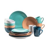 Kombiservice Serie Inoda - Türkis/Blau, MODERN, Keramik (35/28,5/22cm) - Mäser