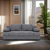Schlafsofa Mega Grau B: 190 cm - Schwarz/Braun, Design, Holzwerkstoff/Textil (190/80/75cm) - P & B