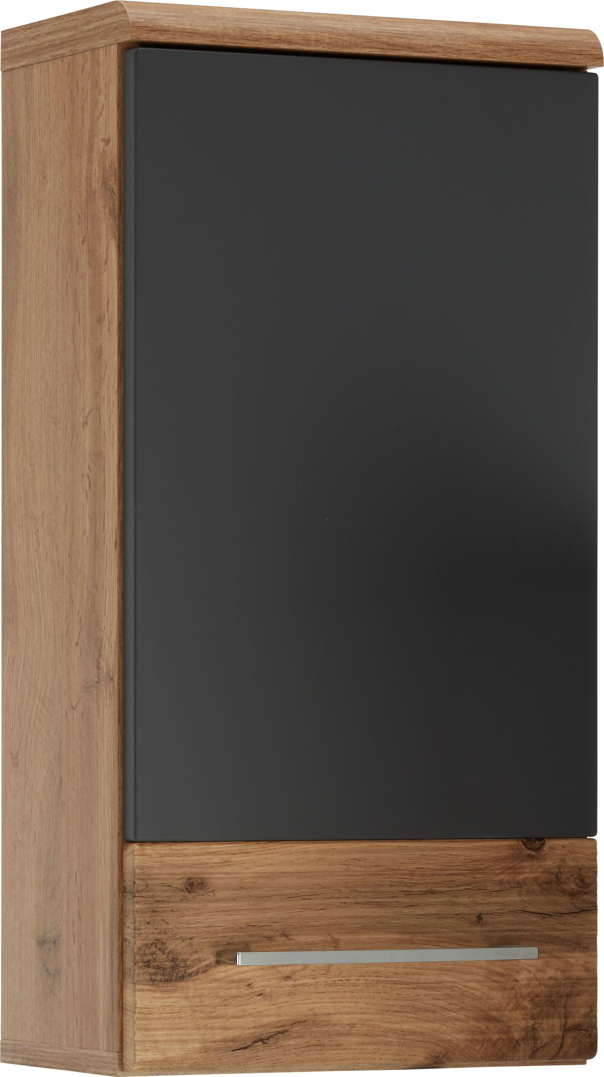 HORNÍ SKŘÍŇKA FLOAT -EXKLUSIV- - barvy dubu/barvy chromu, Moderní, kov/kompozitní dřevo (35/70/21cm) - Premium Living