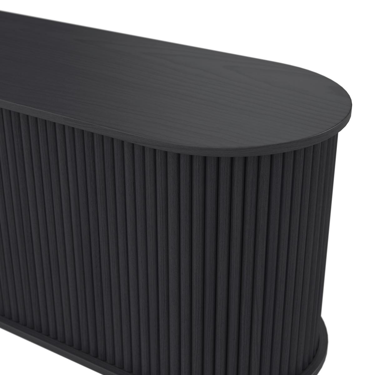 Komoda ENNIO čierna - čierna, Modern, drevo/kompozitné drevo (160/80/40cm) - Bessagi Home