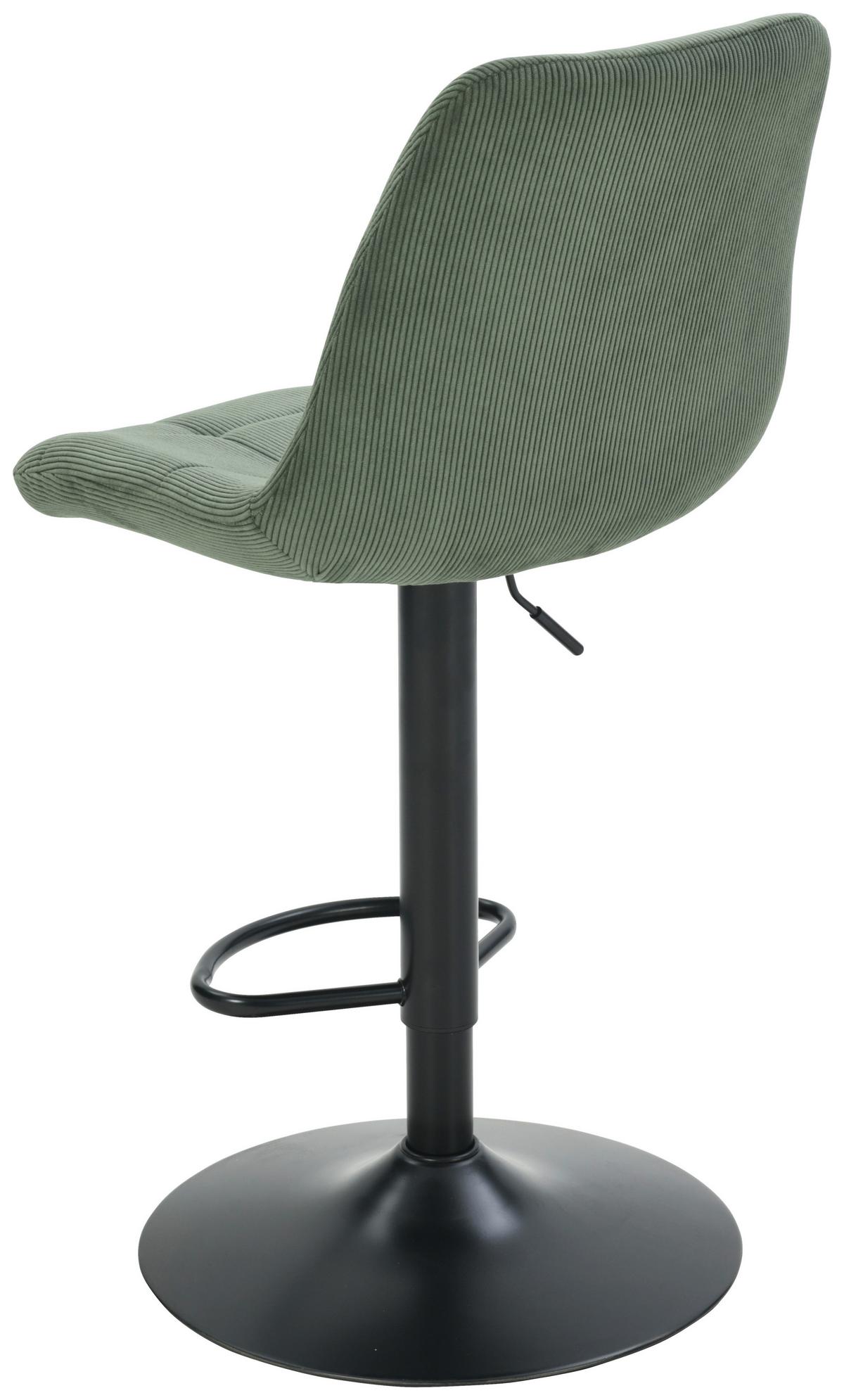 BAROVÁ ŽIDLE NINO - černá/zelená, Moderní, kov/dřevo (46/116/96/53cm) - Based
