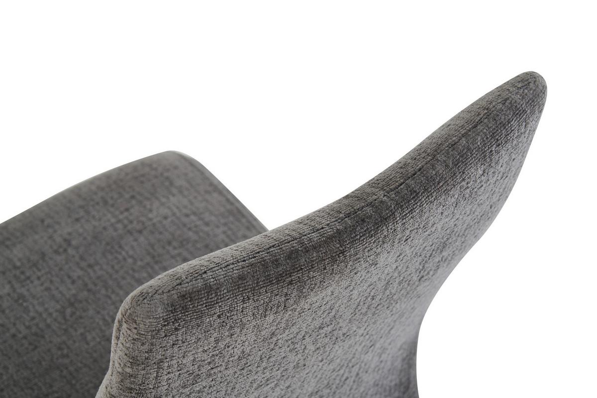 Schwingstuhl-Set Leni Anthrazit B: 43 cm - Anthrazit/Schwarz, MODERN, Textil/Metall (43/98/59cm) - MID.YOU