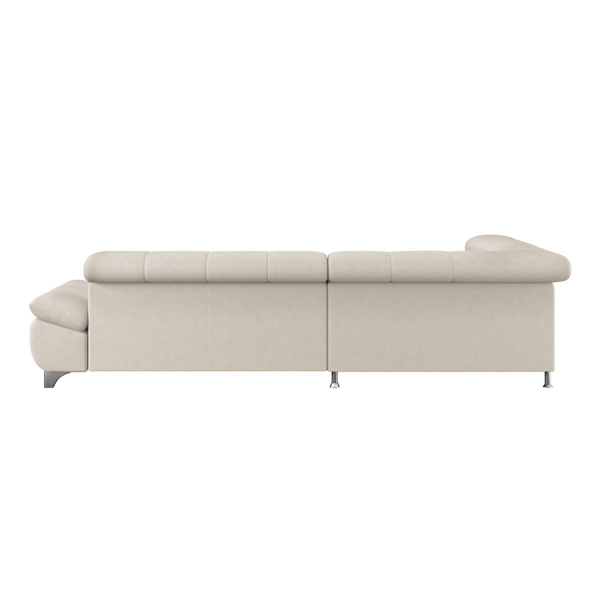 Ecksofa Gemini Beige, B: 234cm - Chromfarben/Beige, KONVENTIONELL, Textil (234/312cm)