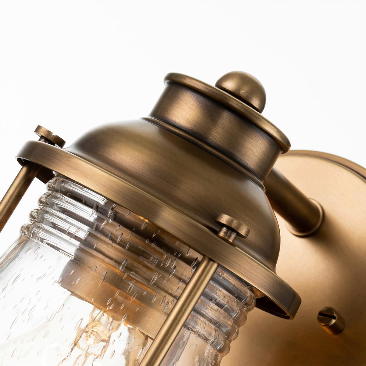 Badezimmer-wandleuchte Qn-Ashlandbay1-Nbr-Bath - Messingfarben, KONVENTIONELL, Glas/Metall (20,6/12,7/16,9cm) - Elstead Lighting