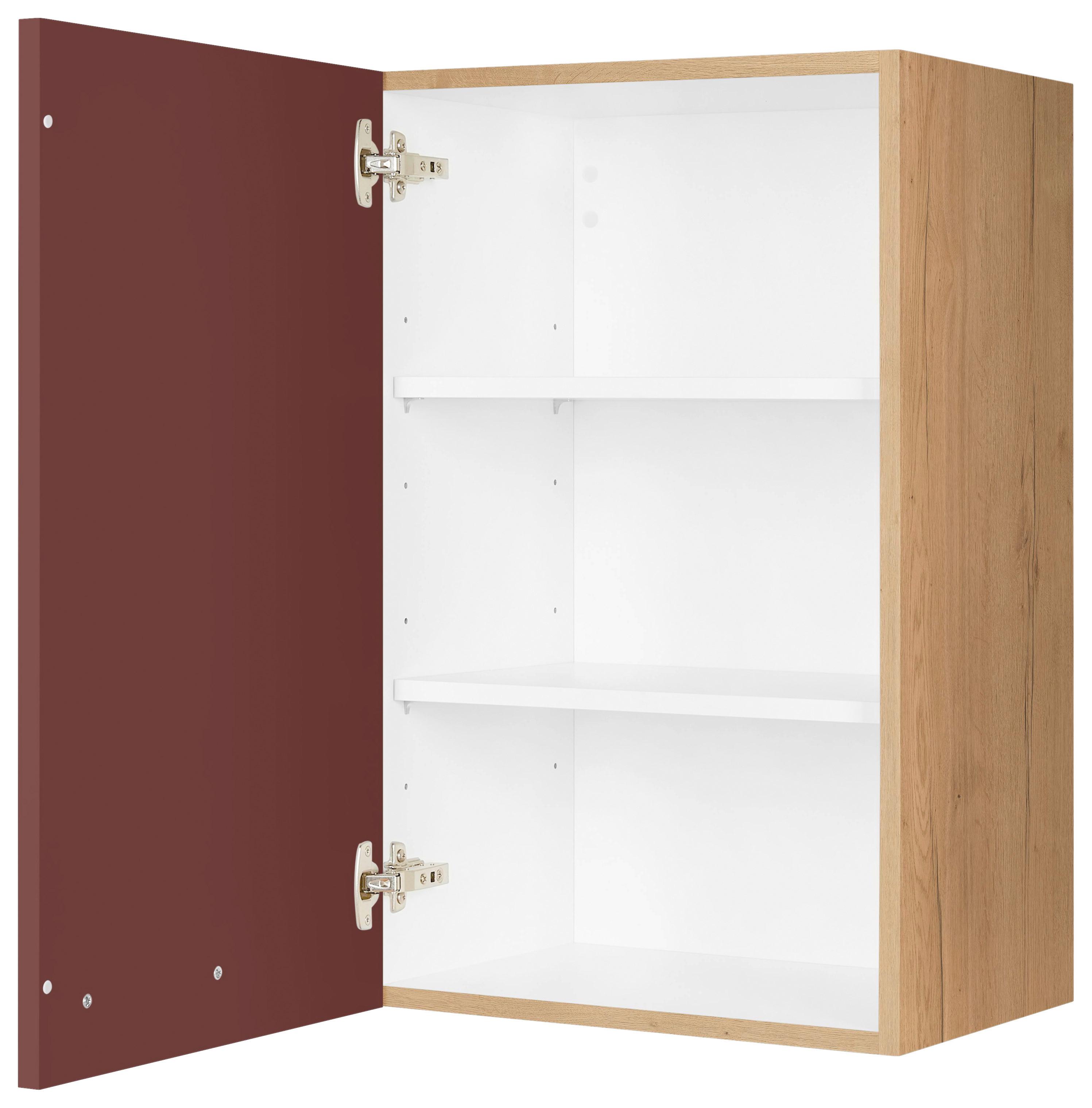 Küchenoberschrank Easytouch - Eichefarben/Rot, MODERN, Holzwerkstoff (45/72/35cm) - Nobilia