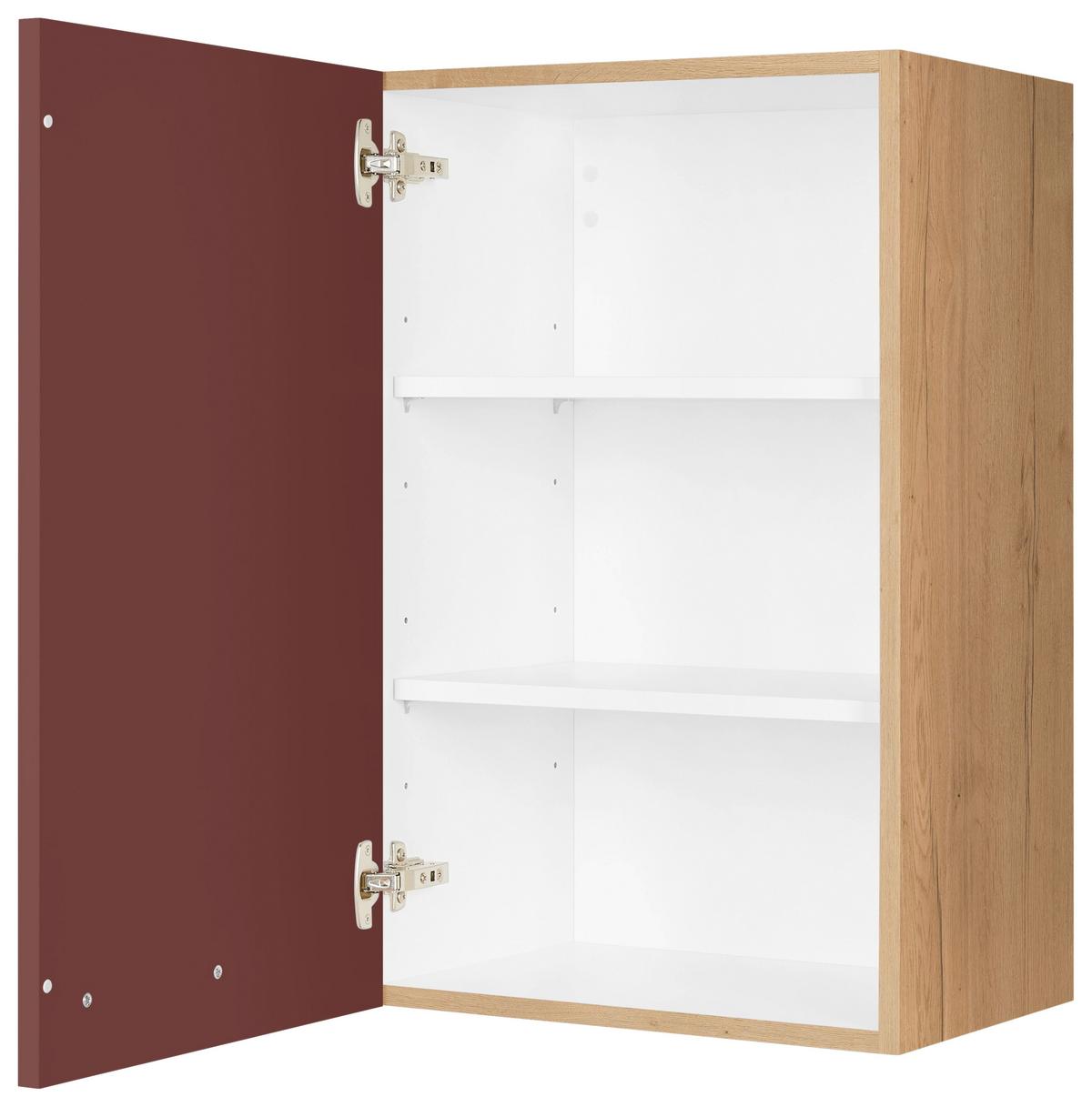 Küchenoberschrank Easytouch - Eichefarben/Rot, MODERN, Holzwerkstoff (45/72/35cm) - Nobilia
