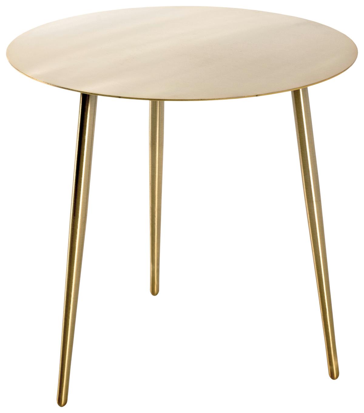 Príručný stolík KUFSTEIN zlatá - zlatá, Modern, kov (45/45cm)