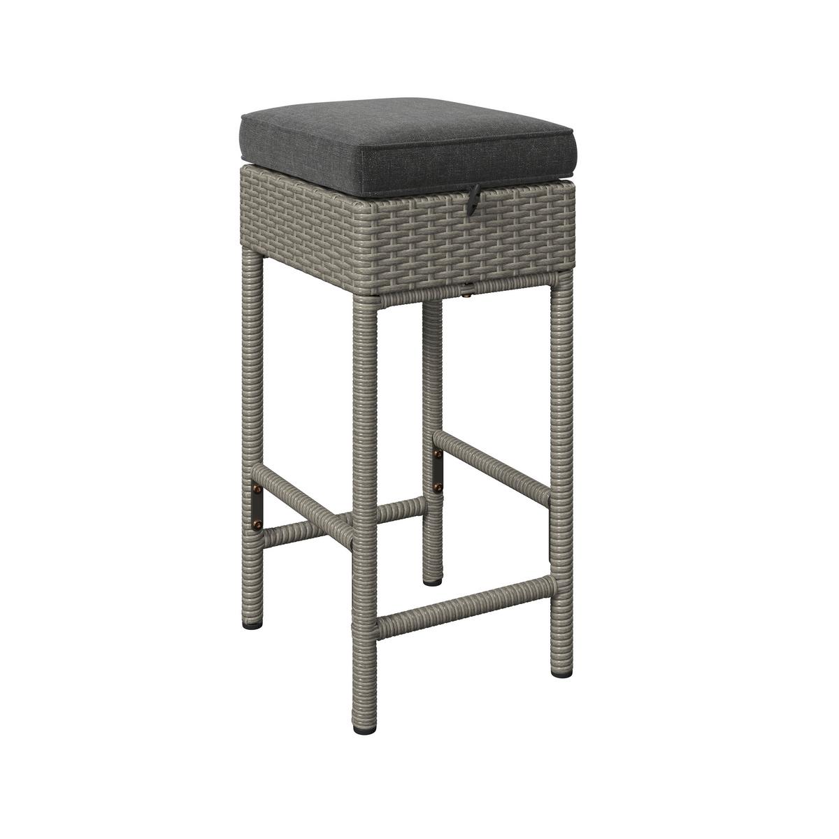 Loungegarnitur Mentone - Grau, MODERN, Kunststoff/Textil (120/90/60cm) - Beldano