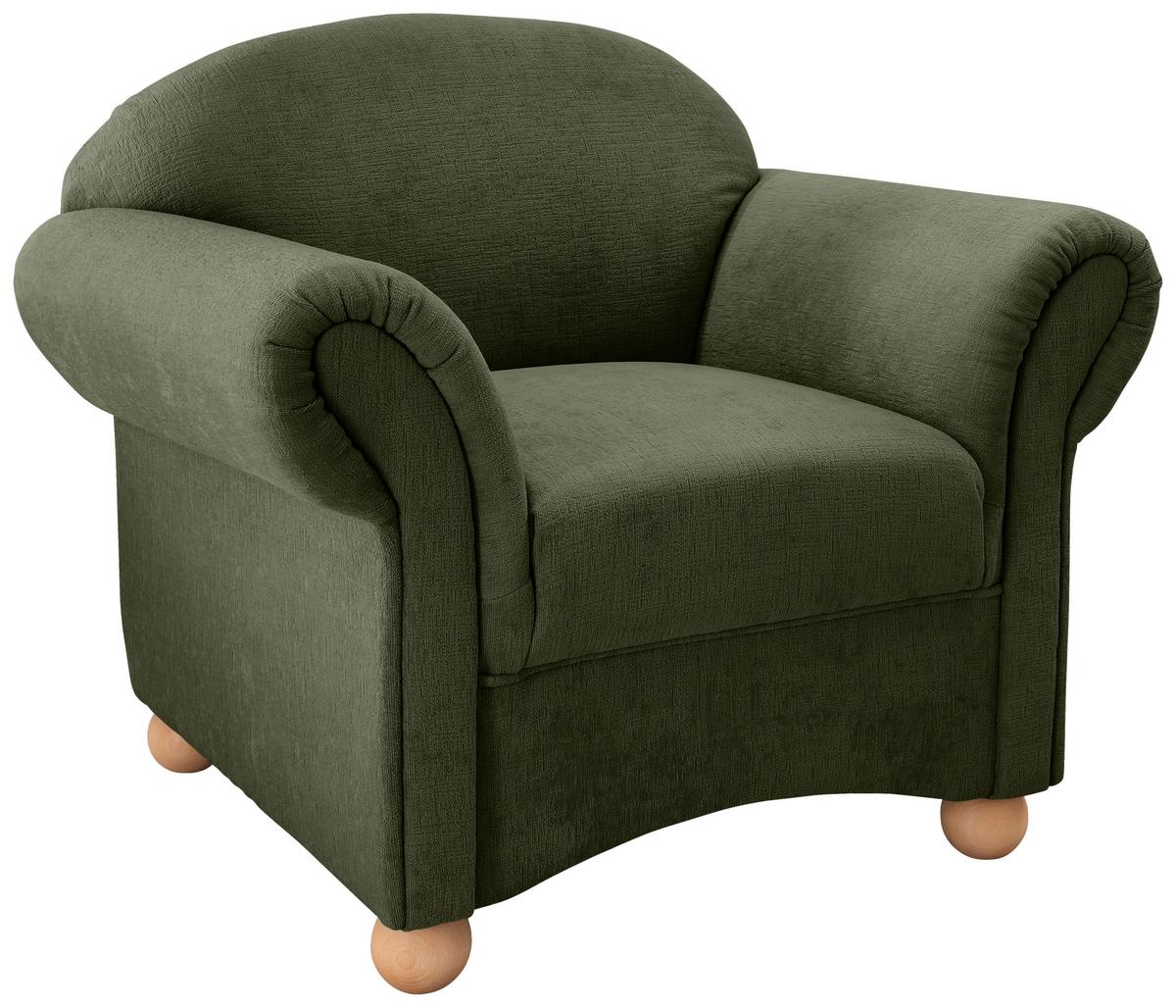 Sessel Torello Grün B: 90cm - Wildeiche/Grün, KONVENTIONELL, Textil (90/84/80cm) - Livetastic