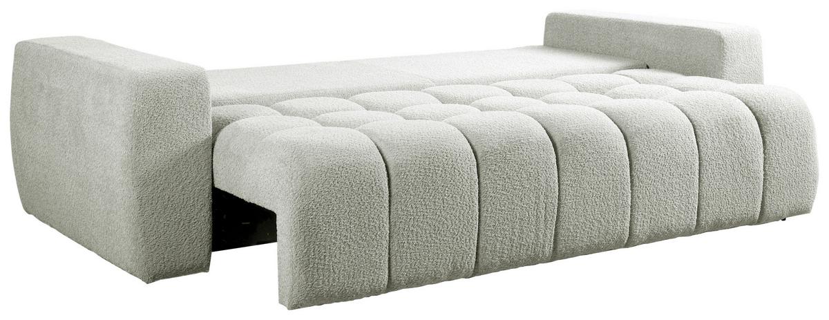 Schlafsofa Cloud Weiß B: 250 Cm - Creme/Schwarz, Basics, Textil (250/86/140cm) - Livetastic