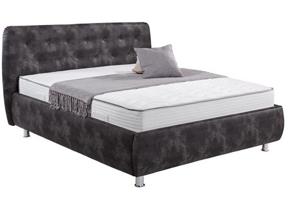 Boxspringbett im Lederlook 180x200cm Gasira, Grau - Silberfarben/Grau, KONVENTIONELL, Textil (180/200cm) Boxspringbett im Lederlook 180x200cm Gasira, Grau - Silberfarben/Grau, KONVENTIONELL, Textil (180/200cm)