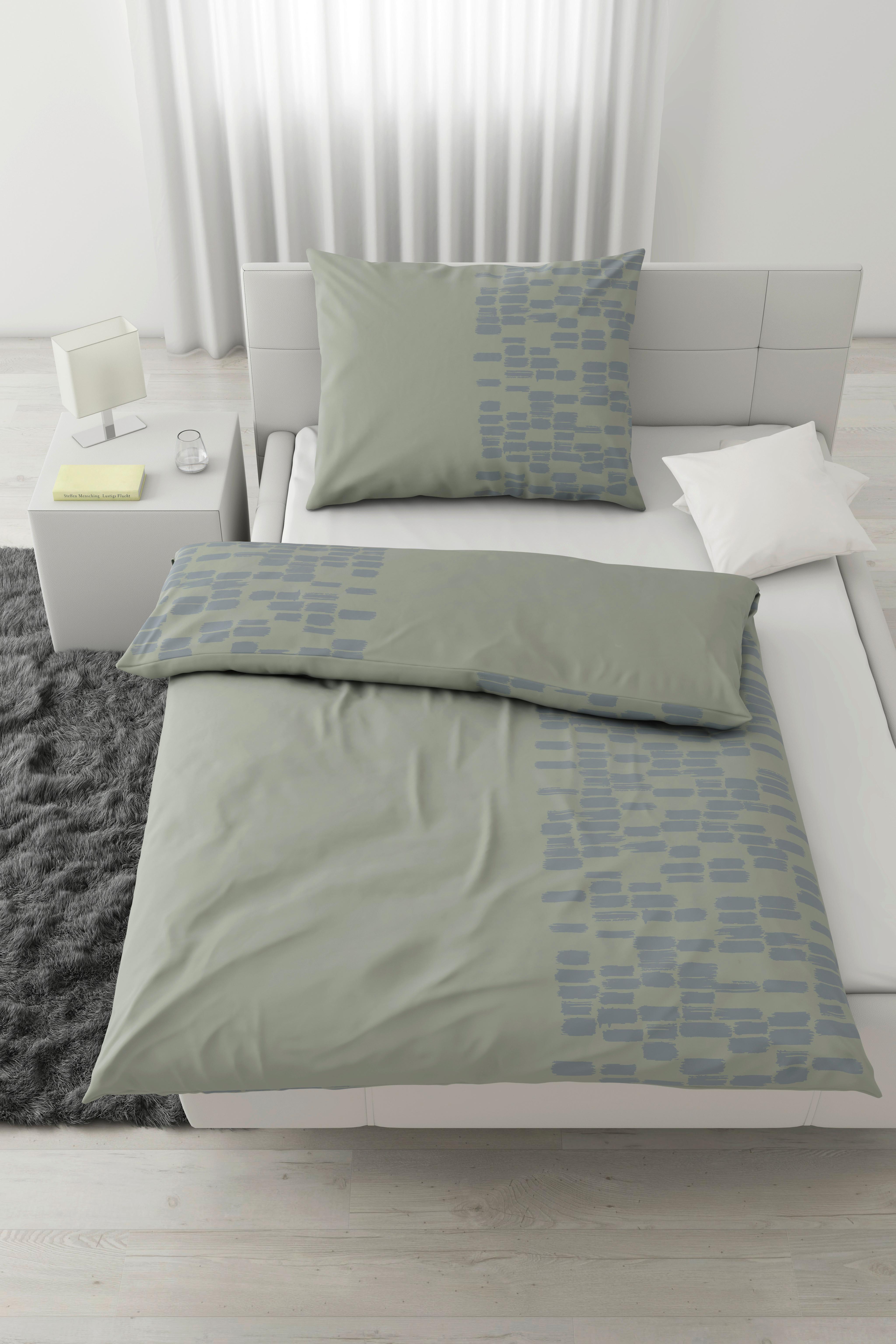 Posteľná bielizeň Brush Strokes, 70/90 140/200cm - sivá, textil (140/200cm) - Modern Living