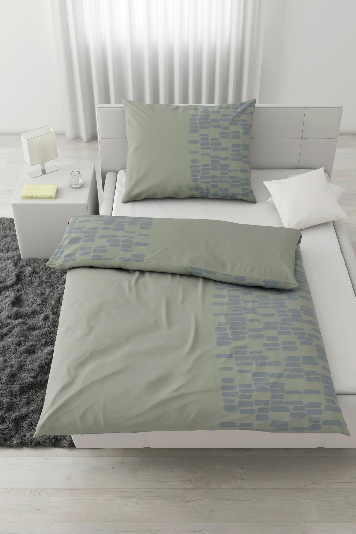 Povlečení Brush Strokes, 70/90 140/200cm - šedá, textil (140/200cm) - Modern Living