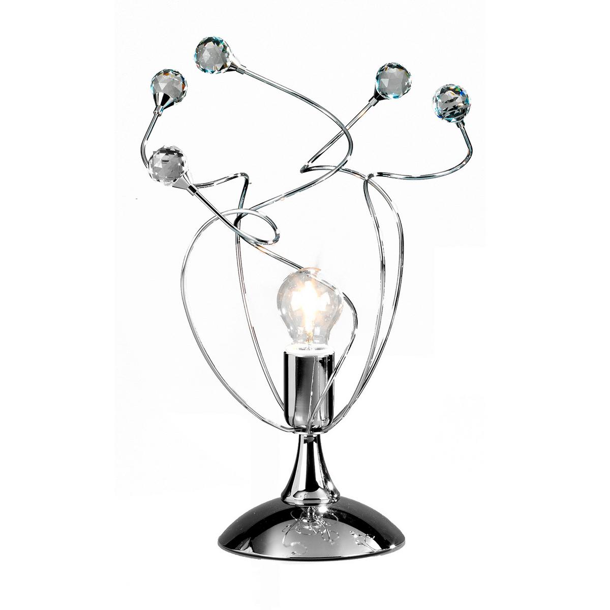Kristall-tischleuchte 4726/lg - Chromfarben, KONVENTIONELL, Glas/Metall (30/45cm)