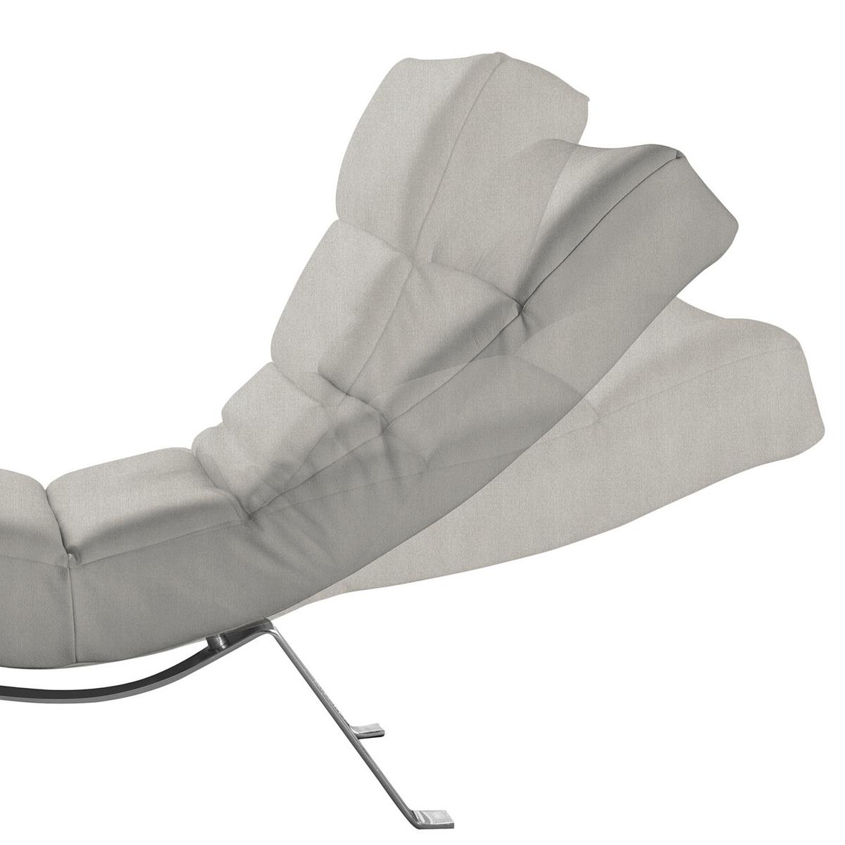 Relaxliege Swing Silver Grau B: 65 cm - Silberfarben/Grau, Design, Textil (65/65-95/171cm) - Livetastic