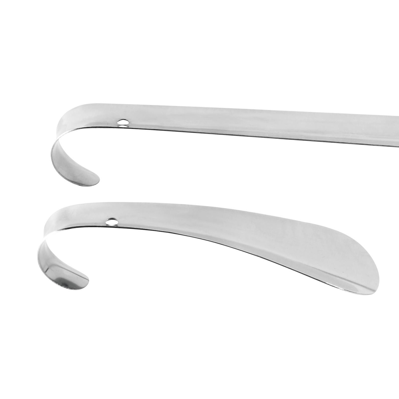 Schuhlöffel Stahl L: 15 Cm & 41 Cm 2 Stück - Chromfarben, KONVENTIONELL, Metall - Homezone