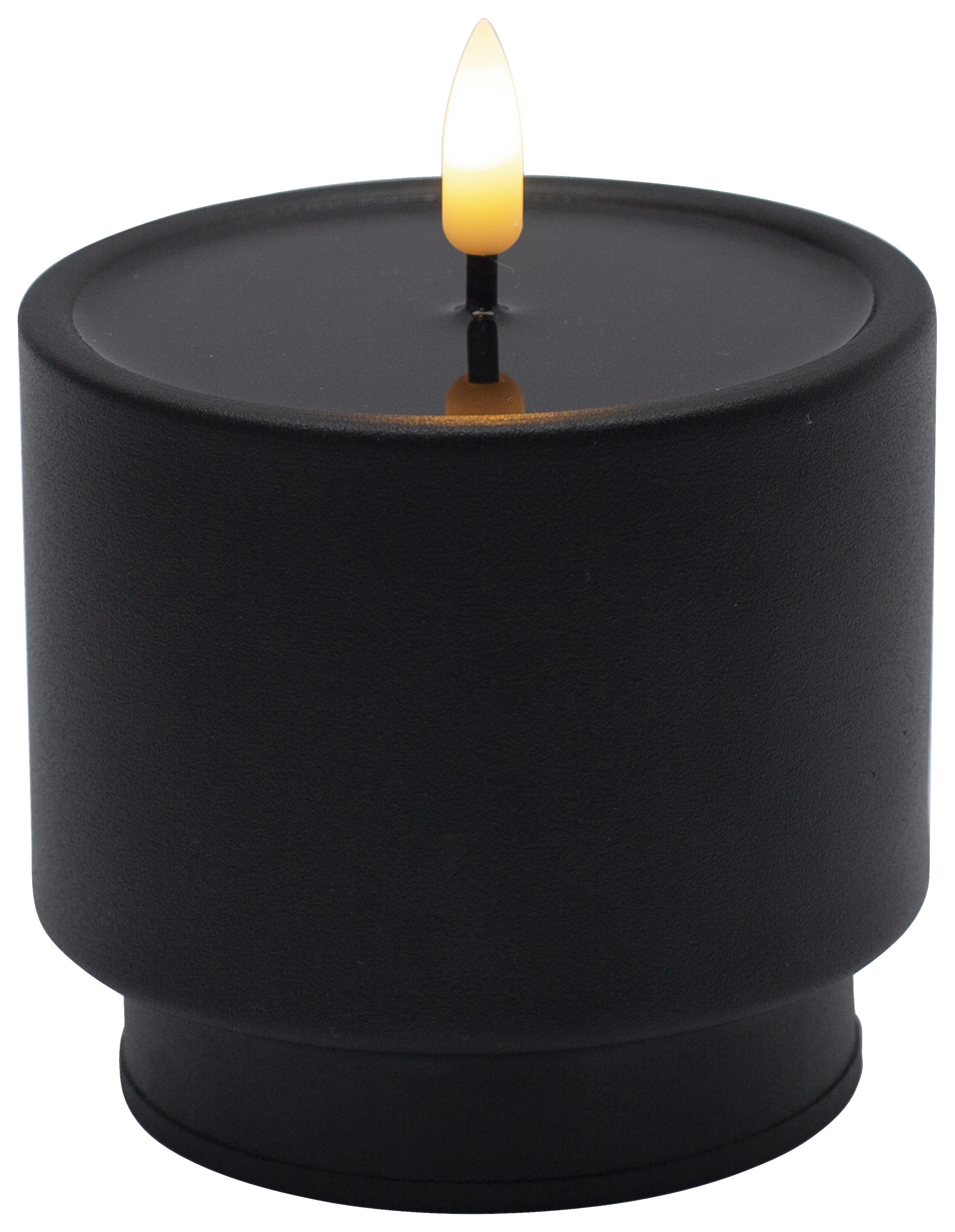 LED sviečka BELLY - oranžová/modrá, Moderní, kov/plast (9/8,5cm) - Mömax