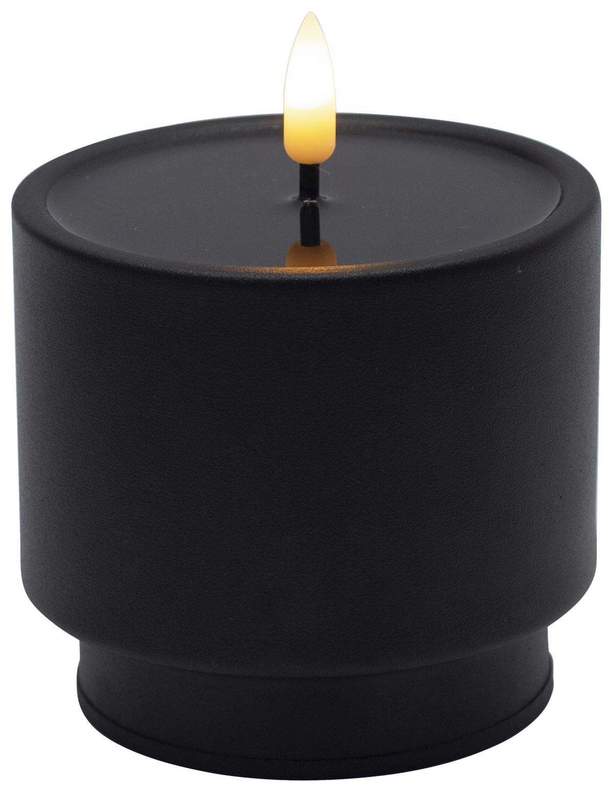 LED sviečka BELLY - oranžová/modrá, Moderní, kov/plast (9/8,5cm) - Mömax