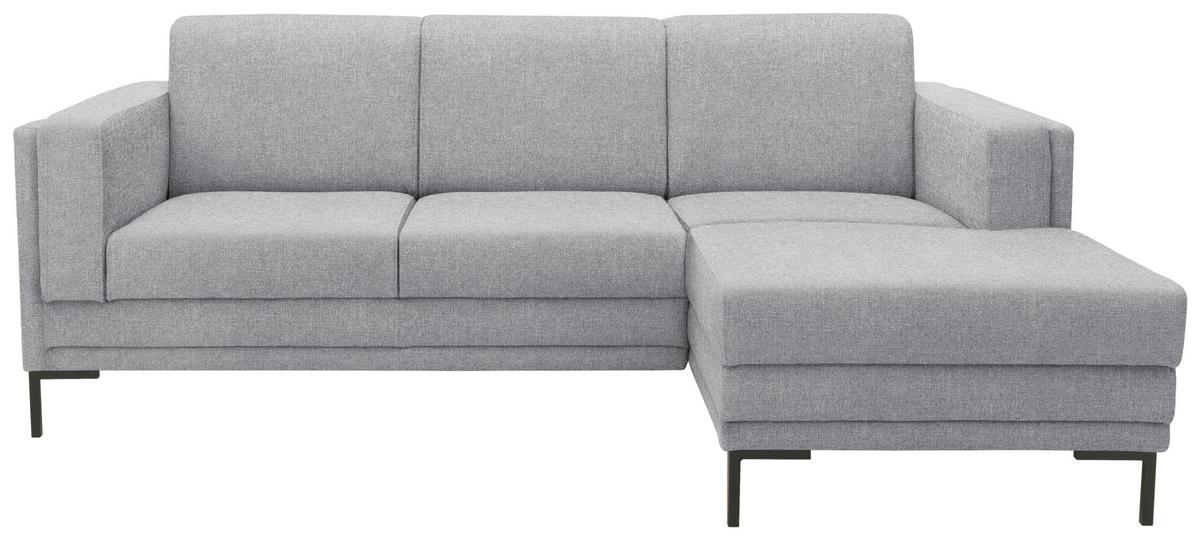 Ecksofa Looks Vii - Silberfarben/Schwarz, Design, Textil (214/146cm) - LOOKS by W.Joop