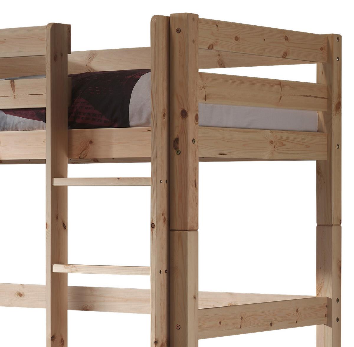 Etagenbett Pino Kiefer Massiv Mit Leiter - Kieferfarben, MODERN, Holz (90/200cm) - MID.YOU