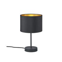Tischlampe Mattschwarz/ Goldfarben Mit Kippschalter - Goldfarben/Schwarz, Basics, Textil/Metall (20/33cm) - Trio Leuchten