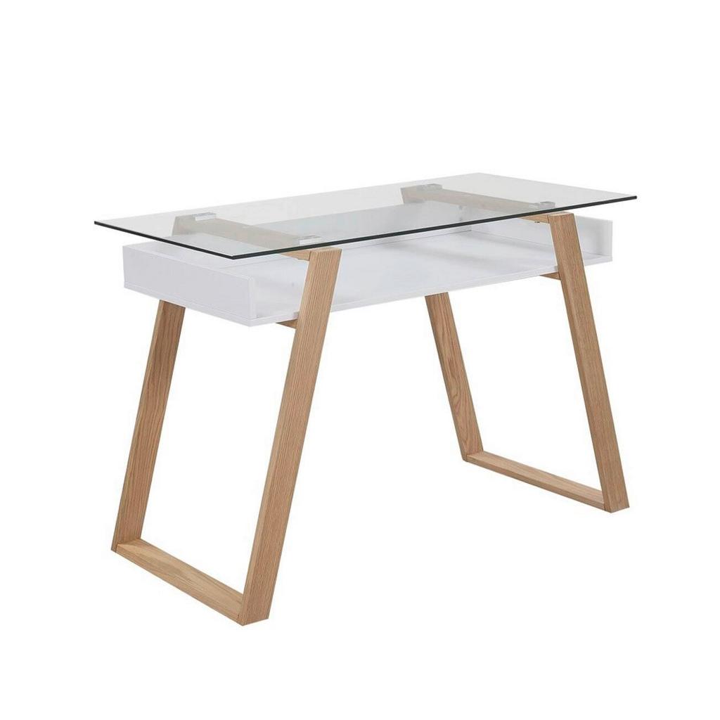 SCHREIBTISCH Weiß/Eiche Dekor L: 110cm