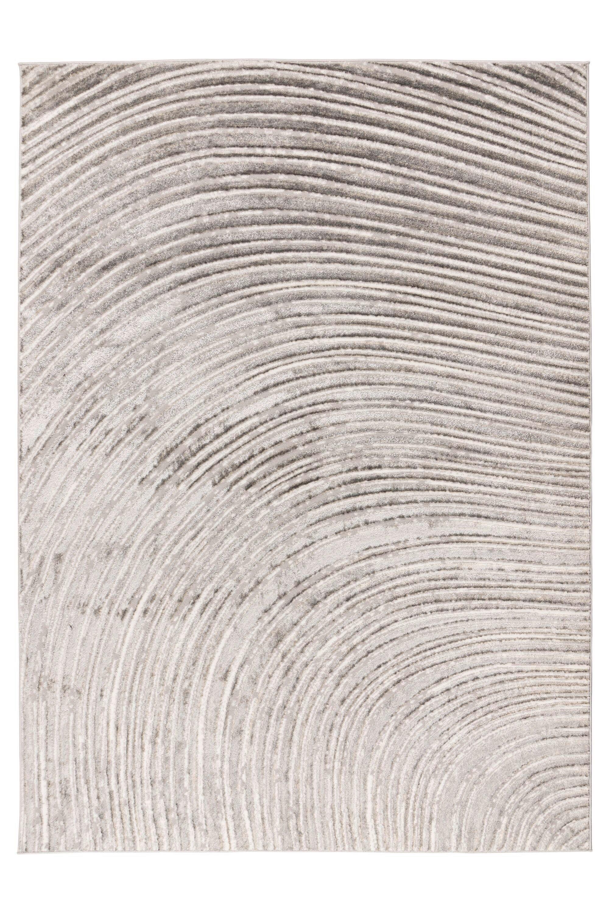Flachwebeteppich Silber/Beige Chalk 200 cm - Beige/Silberfarben, Basics, Textil (200/290cm) - Kayoom