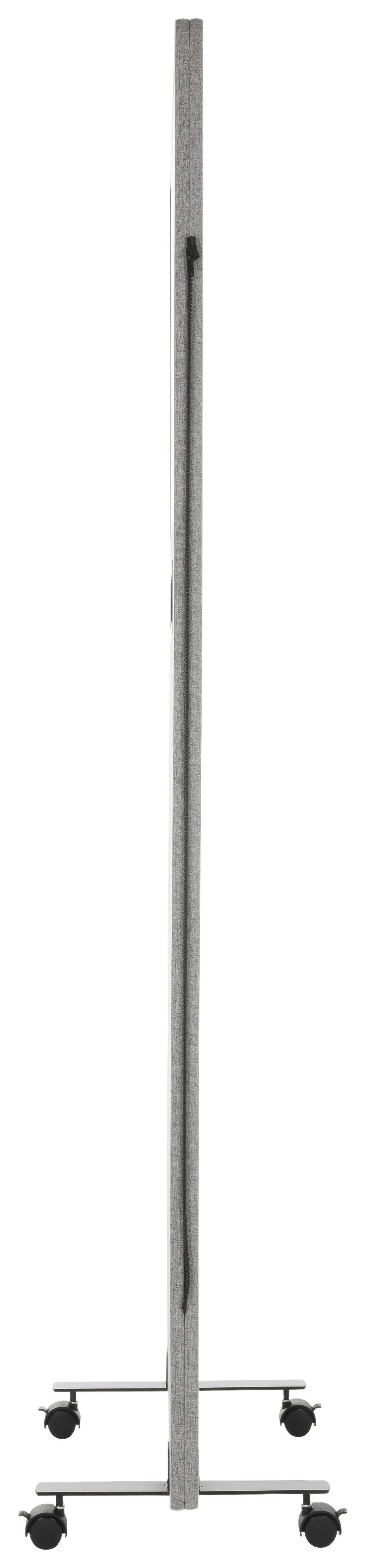 Trennwand Flexmiut Wb - Klar/Hellgrau, Basics, Kunststoff/Textil (60/177/3cm) - MID.YOU