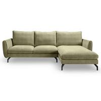 Ecksofa Toronto Grün S: 259x165cm - Schwarz/Grün, Basics, Holz/Textil (259/165cm) - MID.YOU