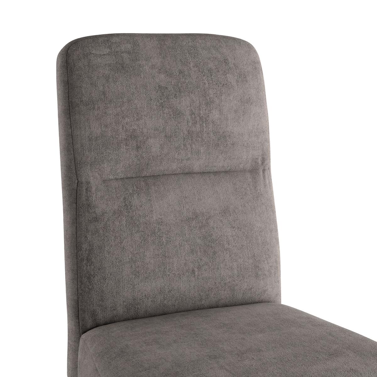 Vierfußstuhl Emma Ii Webstoff Grau, B: 43 Cm - Eichefarben/Grau, KONVENTIONELL, Holz/Textil (43/91/58cm)