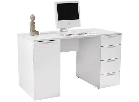 Písací Stôl Larry Ii - biela, Moderný, kompozitné drevo (145/75/60cm) Písací Stôl Larry Ii - biela, Moderný, kompozitné drevo (145/75/60cm)