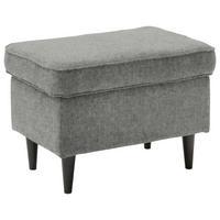 Hocker Oskar Grau B: 63 Cm - Schwarz/Grau, Basics, Textil (63/43/42cm) - MID.YOU