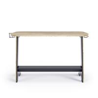 Schreibtisch Jersey Schwarz Eichefarben L: 141 cm - Eichefarben/Schwarz, Design, Holzwerkstoff (141/75/60cm) - MID.YOU