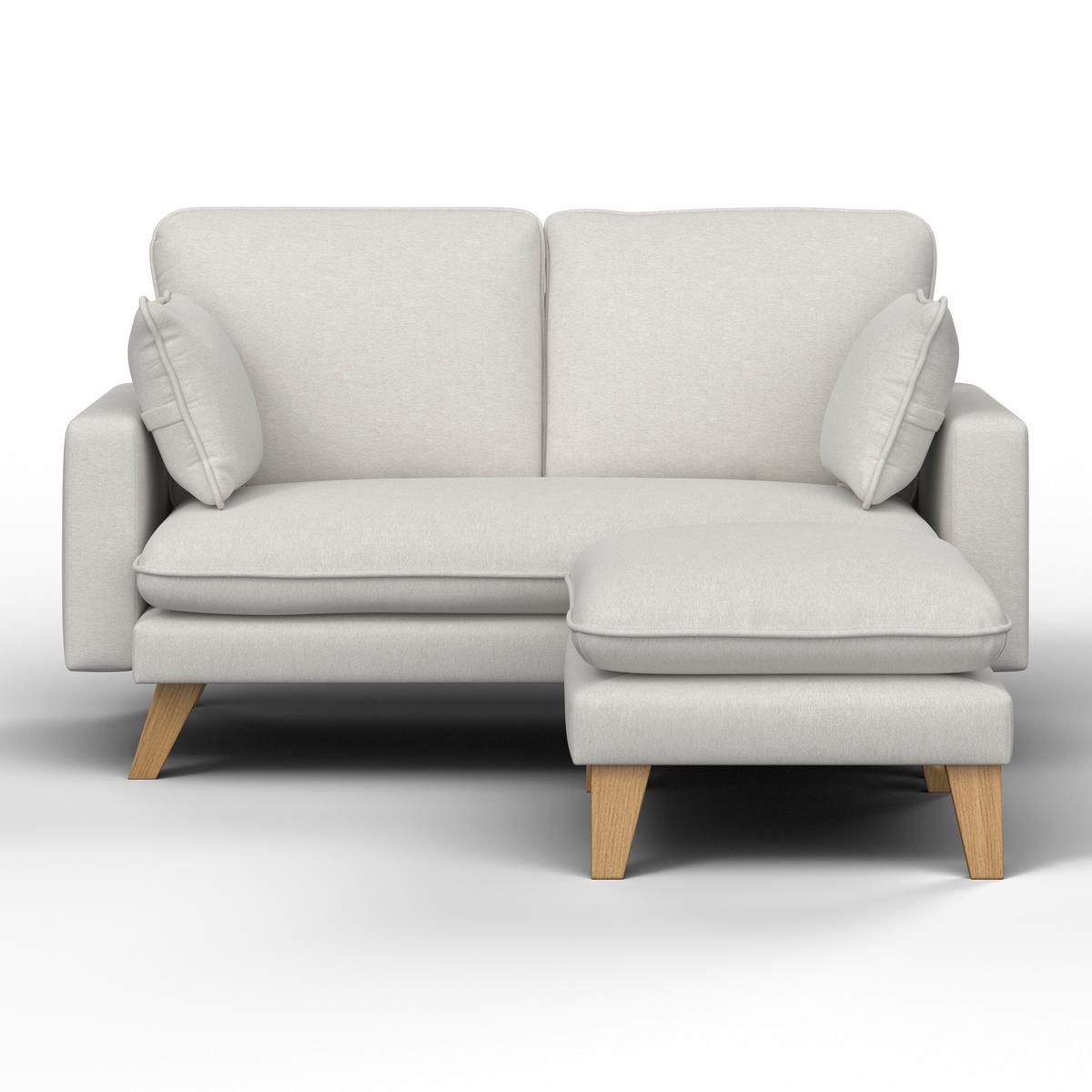 Sedací souprava ILLA, světle šedá - světle šedá/přírodní barvy, Moderní, dřevo/textil (154/84/86cm) - Bessagi Home