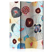 Paravent Multicolor Hellblau B: 135 Cm - Multicolor/Hellblau, Basics, Holz/Textil (135/172/3cm) - artgeist