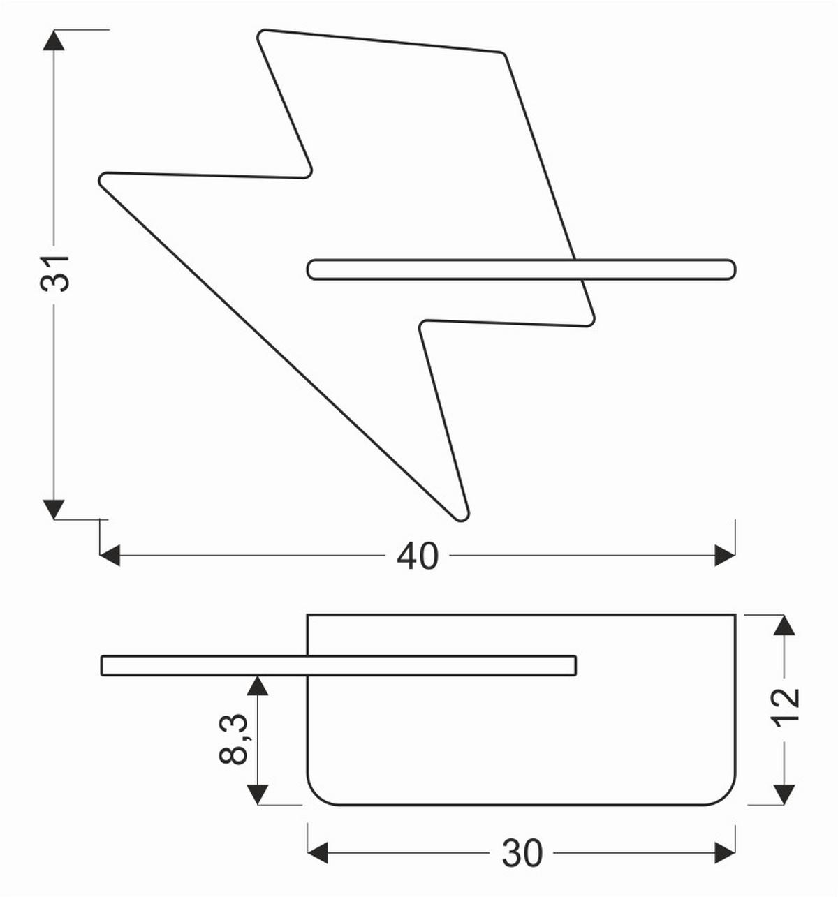 Kinderwandleuchte 21-75604 Lightning - Gelb, Basics, Holz/Holzwerkstoff (40/12/31cm)