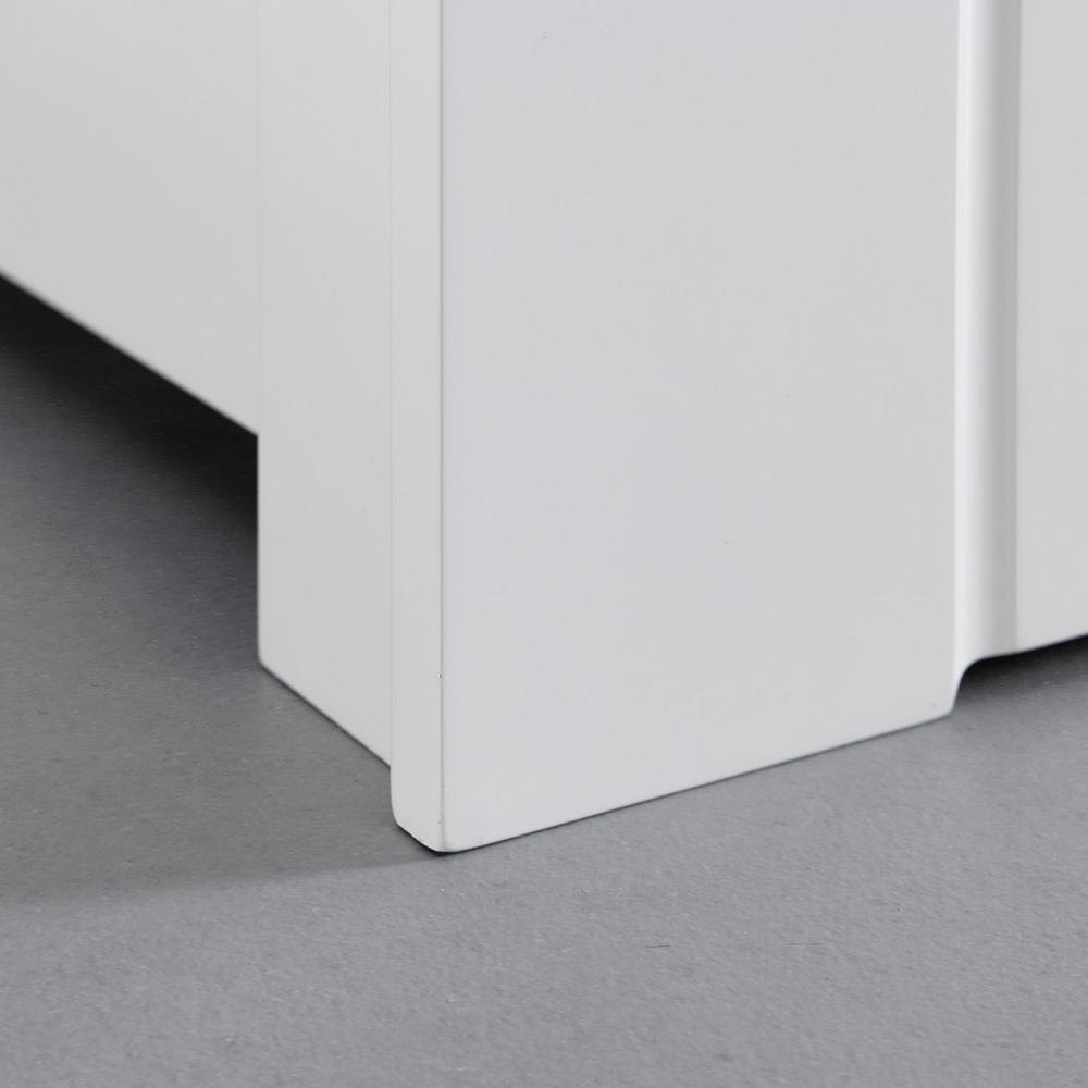 Dĺžkovo nastaviteľná detská posteľ Enna, biela, biela, 90 cm, 140-190 cm