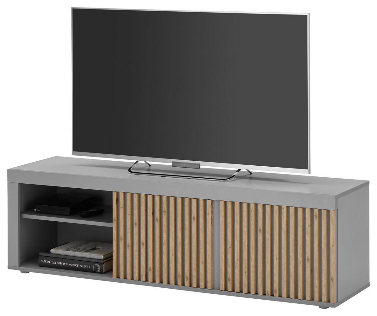 Lowboard Jasper - Eiche Artisan/Grau, Design, Holzwerkstoff (150/43/40cm) - Livetastic