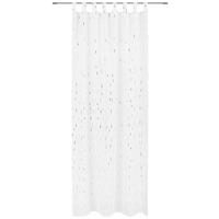 Vorhang mit Schlaufen und Band Julia 140x255 cm Weiß/Silber - Weiß, MODERN, Textil (140/255cm) - Luca Bessoni